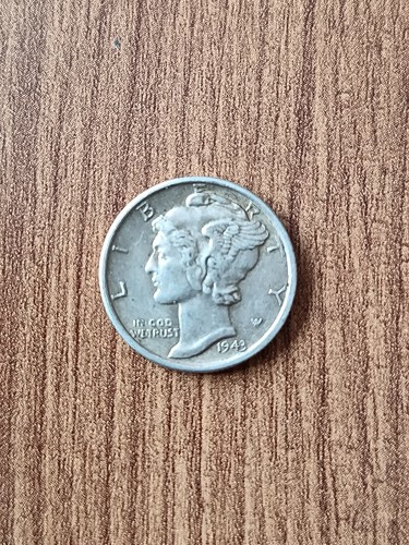 1943s mercury dime silver coin - mercury,