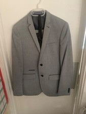 TAYLOR &WRIGHT MENS GRAY SLIM FIT SUIT AND BOW TIE SIZE 38R  - CG W05