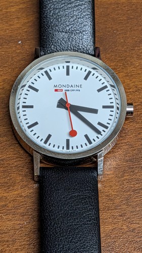 Rare mondaine stop - go, watch