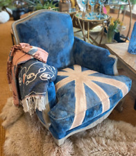 Arm chair Union Jack custom painted ONE OFF Feature comfy chair textured fabric