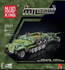 Mould King RC Remote Control Half Track SDKFZ 251 WW2 Tank 1298pc 