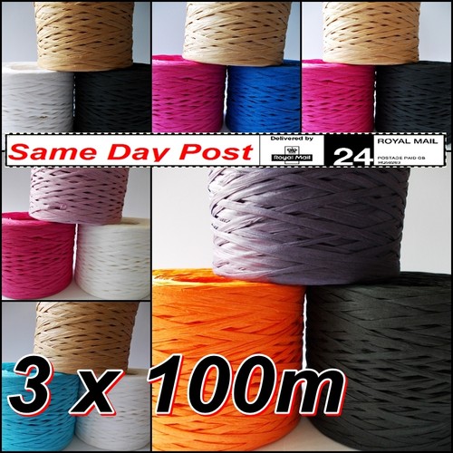 Paper raffia ribbon sets - sets, 3