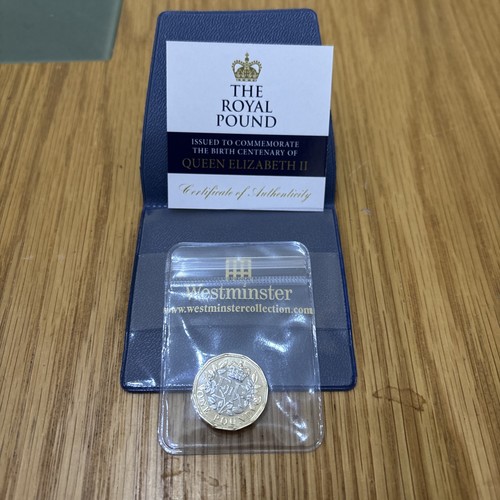 Inaugural one pound coin - inaugural,