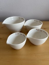 Sophie Conran for PORTMEIRION set of 4 white ceramic measuring cups - rare item!