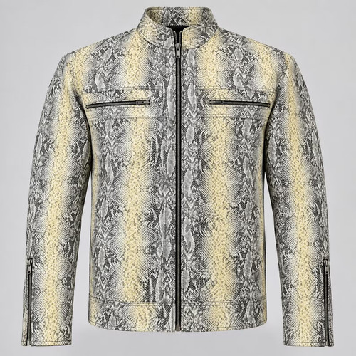 Men embossed python - embossed,