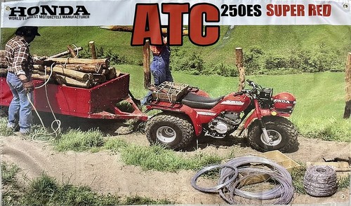 Honda big red 250 atc - honda, flag