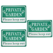 3Pcs Private Garden Please Keep Out Aluminum Sign 25x18cm Polite Notice for Yard