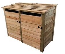 Wooden wheelie bin storage - wooden,