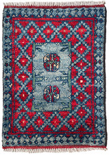 72 x 50cm Vintage Handmade Afghan Carpet Door Bath Mat Small Oriental Wool Rug