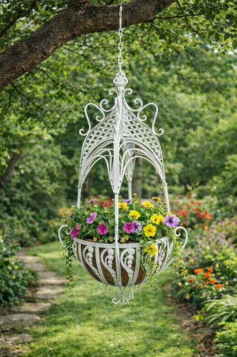 White metal hanging - metal,