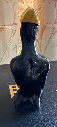 Vintage ceramic black bird - vintage,