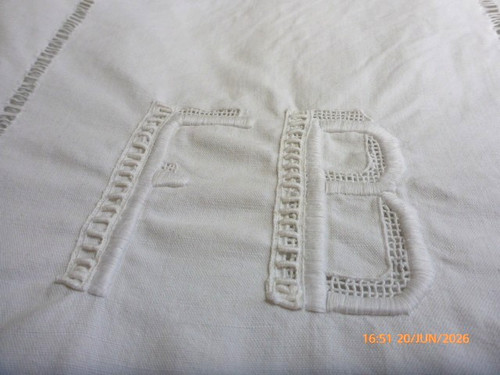 Antique french metis linen bed - french,