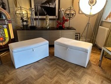 Donghia Stunning Top Quality white leather blanket box chest 1 only rrp £1950