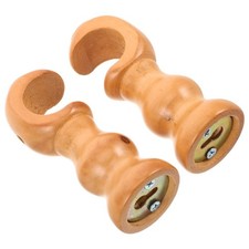2 Pcs Solid Wood Curtain Rod