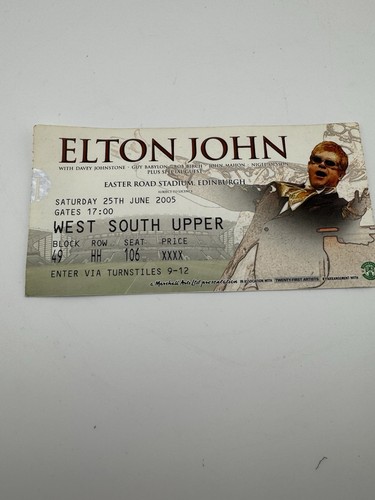 Elton john concert ticket 2005 - ticket,