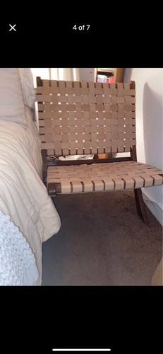 Beige leather lattice - , foldaway