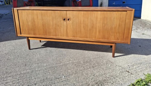 Danish teak tambour - teak, sideboard
