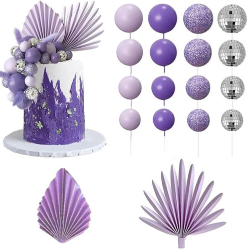 33pcs purple disco ball - 33pcs,