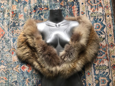 new  design High Quality 100% real Silver golden   Fox  fur stole Collar