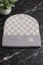 LV Beanie Men's Grey
