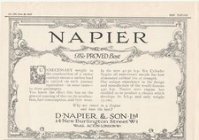 NAPIER CARS, London - Tatler