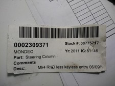  FORD MONDEO STEERING COLUMN