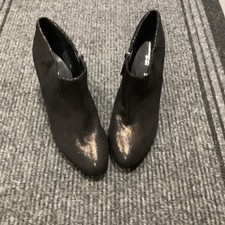 Ladies Forever Comfort By Next Black Bronze Metallic Ankle Heeled Boots Size 7