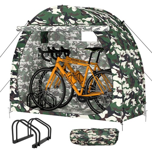 Bike tent with bicycle - bike, racks