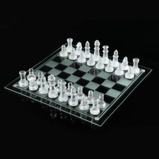 GLASS BOARD TRADITIONAL CHESS