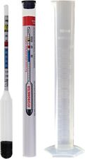 Thermometer World Home Brew Hydrometer With 100ml Trial Sampling Jar