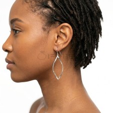 9ct Gold Stylish Oval Dangle