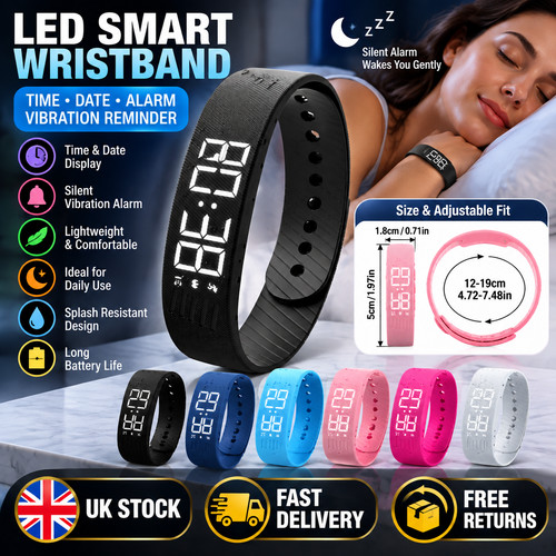 Silent vibration alarm watch - silent,