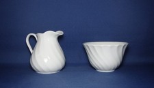 WEDGWOOD ~ CANDLELIGHT MILK JUG & OPEN SUGAR BOWL IN EXCELLENT CONDITION