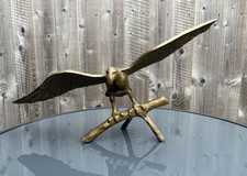 Large brass eagle statute bird
