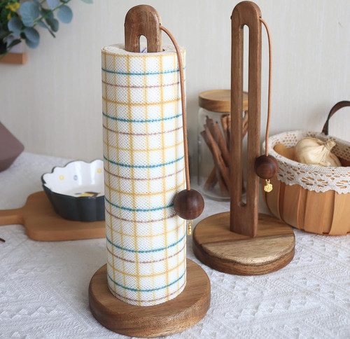 Wooden kitchen roll holder - kitchen,