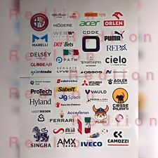 Alfa Romeo sponsor And Partner stickers For Helmet.Pc Etc