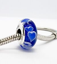 Murano Glass Charm Bead Blue