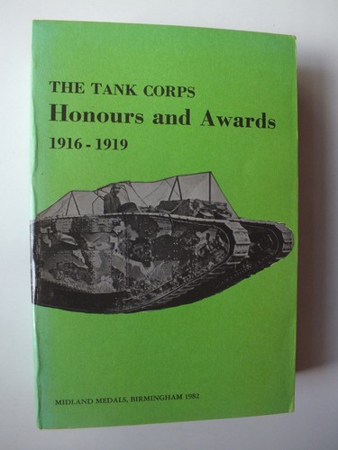 Tank corps honours and awards - tank,