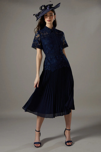 Coast navy midi dress womens - navy,