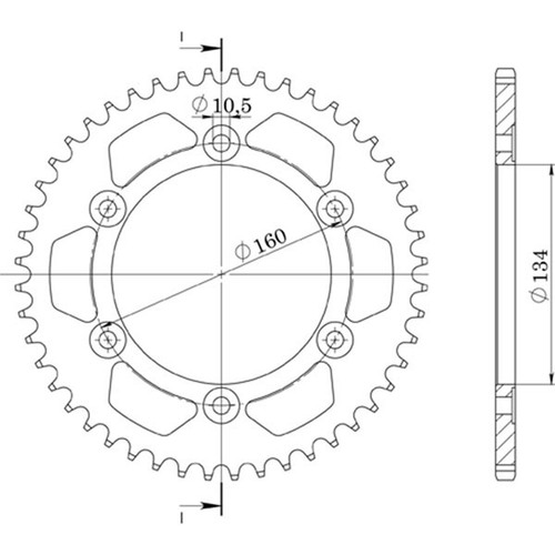 Aluminum crown step 525 z - 525,