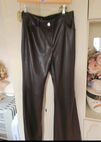 Leather brown trousers - trousers,