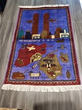 NEW Beautifully Handmade Afghan War Rug  117cm X 80cm