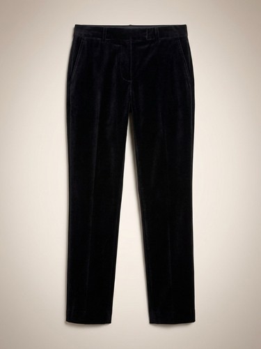 Velvet black trousers - black, size