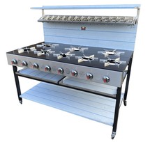 Commercial 8 Burner Gas Cooker