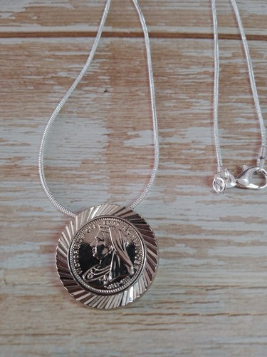 Vintage silver tone medal - tone,