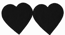 BLACK - HEART  SHAPED - 100%