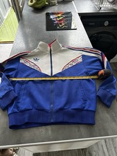 Vintage Adidas Descente Track Top Jacket S/M Blue White Red France Japan Rare
