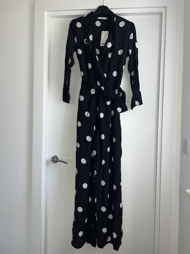 Mango black white polka - black,
