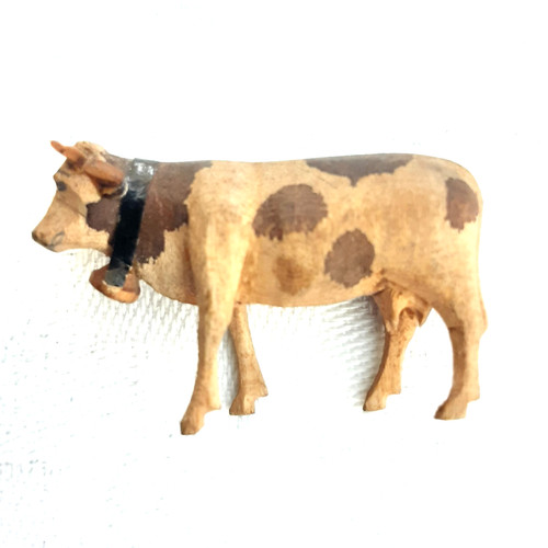 Vintage wooden cow - cow, figurine