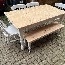 Farmhouse table chairs and - table,